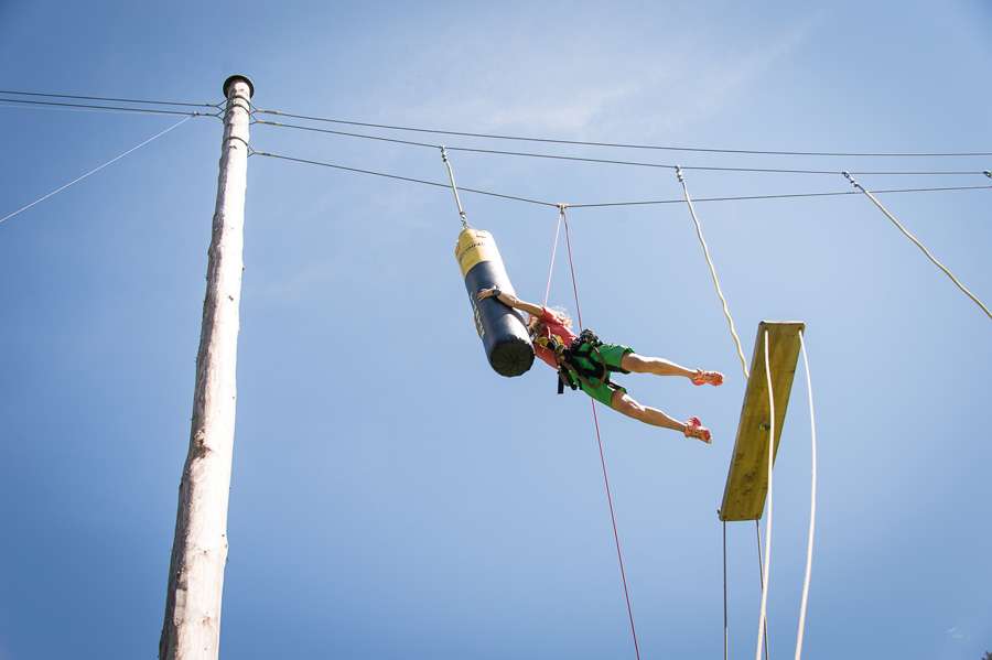 Hochseilgarten in der Challenge Zone